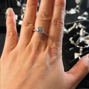 Elegant Silver Diamond Ring